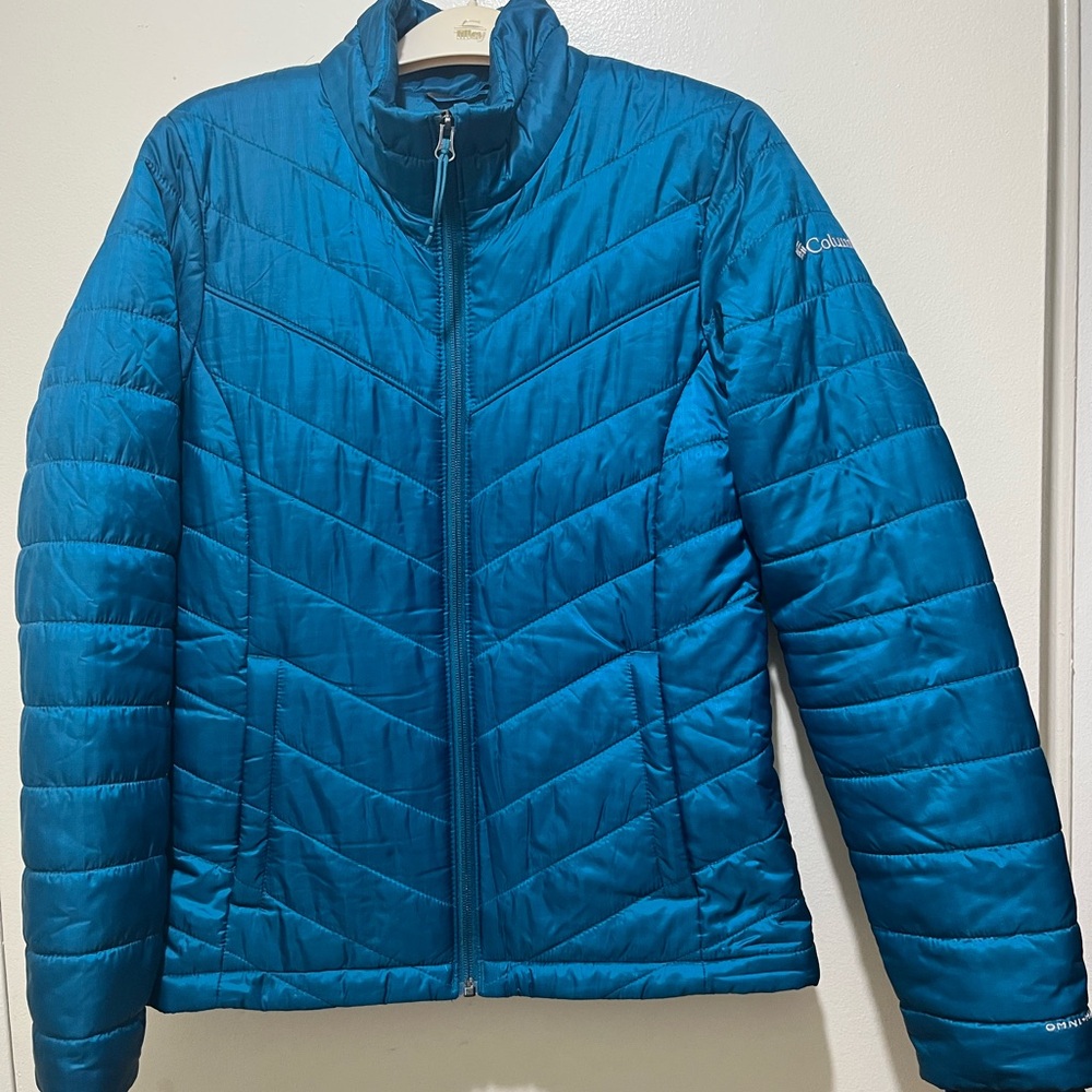 Columbia Down Full-Zip Jacket Size XS, Teal color